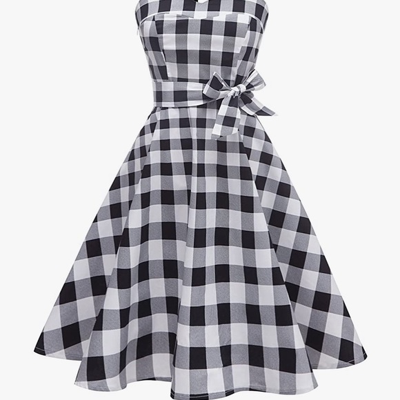 Topdress Dresses & Skirts - Topdress Vintage Polka Audrey 1950s Halter Dress M
